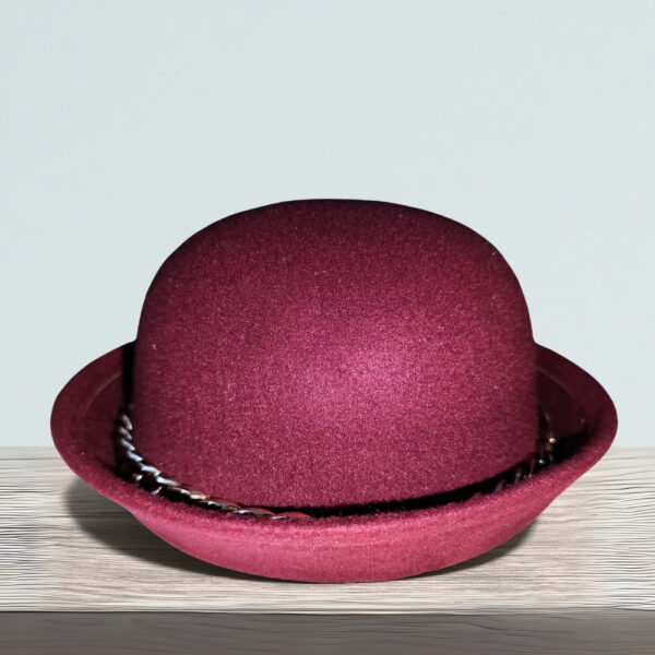 Wool Felt Bowl Hat (With Chain) - Image 5