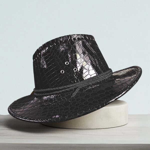 Crocodile Leather Cowboy Hat - Image 4