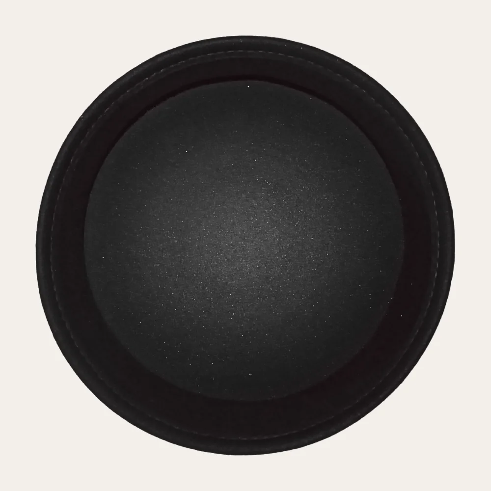 Wool Felt Bowl Hat (No Chain) - Black - Image 2