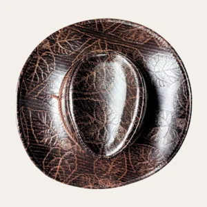 Leaf Design Leather Cowboy Hat (4 Colors)