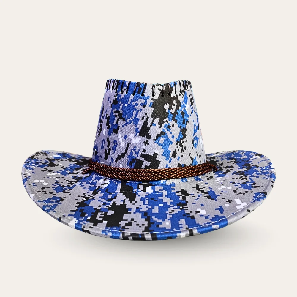 Safari Cowboy Hat - Sky Blue - Image 3